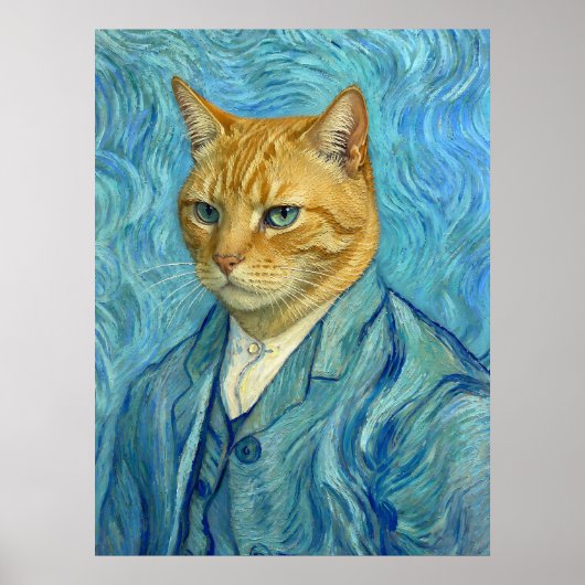 Katze Gogh Poster (Vorne)