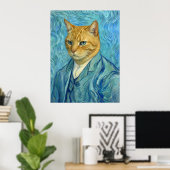 Katze Gogh Poster (Heimbüro)