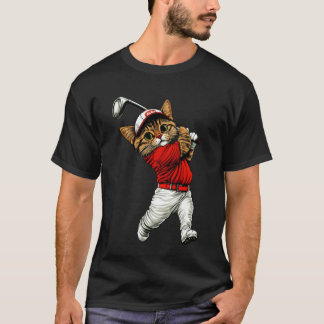 Katze Golfer Langarm T-Shirt