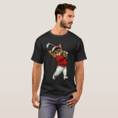 Katze Golfer Langarm T-Shirt (Vorne ganz)