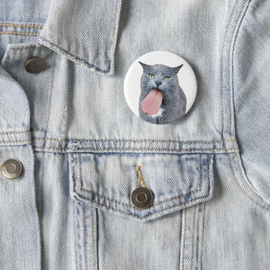 Katze Got deine Zunge? Button (Beispiel)