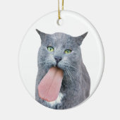 Katze Got deine Zunge? Keramik Ornament (Links)