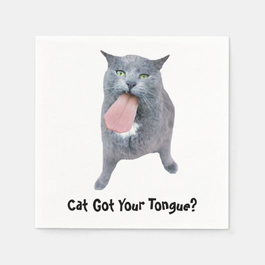 Katze Got deine Zunge? Serviette (Vorderseite)