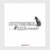 Katze got der Zunge kleine Maus, verfolgt Adeline Aufkleber (Blatt)