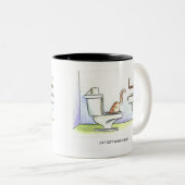 Katze Got Dung? Funny Cartoon Spaß Zweifarbige Tasse (VorderseiteRechts)