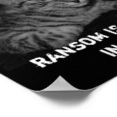 Katze got Zungenentführer Katzenkriminelle Spoof Poster (Ecke)