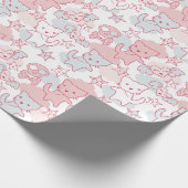 Katze Goth Skull Japanischer Stil Kawaii Herzwolke Geschenkpapier (Ecke)