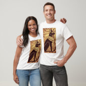 Katze-Göttin in Gold T-Shirt (Unisex)