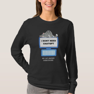 Katze GPT Arbeitende Ai Katze Tee Coole Faule Katz