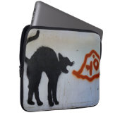Katze Graffiti Laptop Ärmel. Laptopschutzhülle (Vorne Rechts)