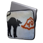 Katze Graffiti Laptop Ärmel. Laptopschutzhülle (Vorderseite Links)