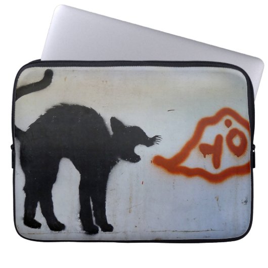 Katze Graffiti Laptop Ärmel. Laptopschutzhülle (Vorderseite)