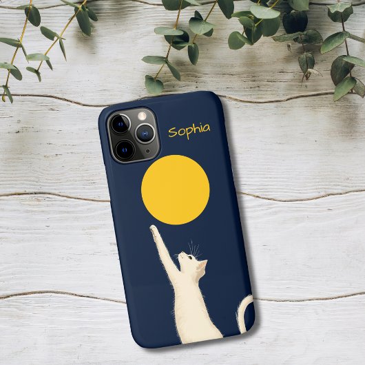 Katze greift nach dem Mond Case-Mate iPhone Hülle