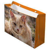 Katze Große Geschenktüte (Vorderseite Schrägansicht)