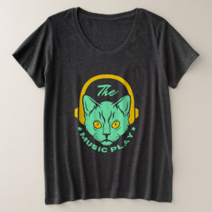 Katze Große Größe T-Shirt