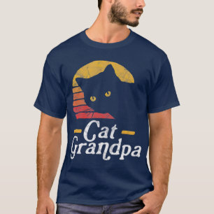 Katze Großvater Vintag Achtzigartige Katzenunterl T-Shirt