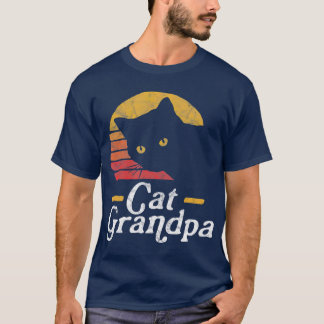 Katze Großvater Vintag Achtzigartige Katzenunterla T-Shirt