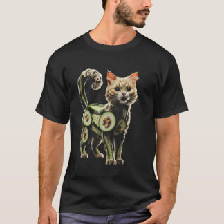 Katze Gurke Lustiges Katzenliebhaber-Design T-Shirt