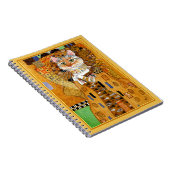 Katze Gustav Klimt niedliches Spoofnotizbuch Notizblock (Rechte Seite)