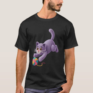 Katze Häkeln Garn Häkeln Häklerin Strickerin T-Shirt