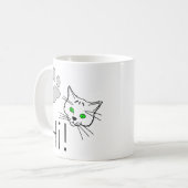 Katze - Hallo! Kaffeetasse (Vorderseite Links)