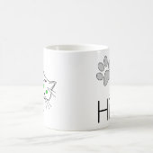 Katze - Hallo! Kaffeetasse (Mittel)