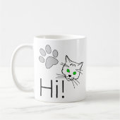 Katze - Hallo! Kaffeetasse (Links)
