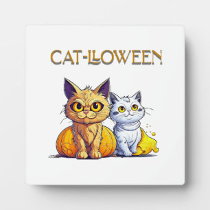 Katze Halloween Fotoplatte