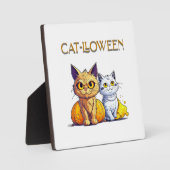 Katze Halloween Fotoplatte (Vorderseite)