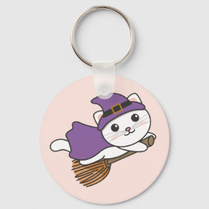 Katze Halloween Hexenkind Hexenkleid Schlüsselanhä Schlüsselanhänger