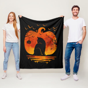 KATZE HALLOWEEN KOSTEN PUMPKIN KATZKATZEN FALLSEEN FLEECEDECKE
