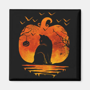 KATZE HALLOWEEN KOSTEN PUMPKIN KATZKATZEN FALLSEEN MAGNET