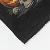 Katze Halloween Kürbis Schwarz Fleecedecke (Ecke)