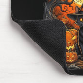 Katze Halloween Kürbis Schwarz Mousepad (Ecke)