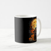 Katze Halloween Kürbis Schwarz Performance Kaffeetasse (VorderseiteRechts)
