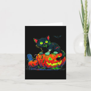 Katze Halloween Kürbis Schwarze Katze Karte