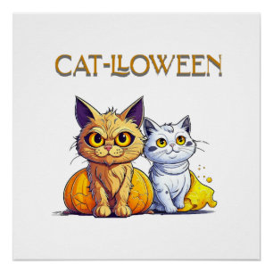 Katze Halloween  Poster