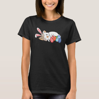 Katze Hasenohren Ei Jagd Ostern Süße Katze Kätzche T-Shirt