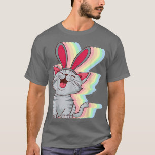 Katze Hasenohren Ostertag Süße Haustier Kätzchen L T-Shirt