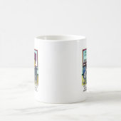 Katze hat 9 Leben-Versicherungen Kaffeetasse (Mittel)