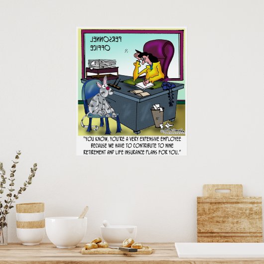 Katze hat 9 Lebensversicherungspläne Poster (Küche)