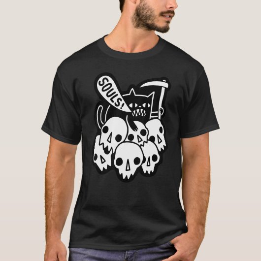 Katze hat deine Seele T-Shirt (Vorderseite)