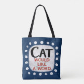 Katze hätte gerne eine Word-Tasche Tasche (Rückseite)
