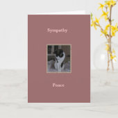 Katze, Haustier-Beileid, Frieden Karte (Gelbe Blume)