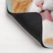 Katze, Haustier, lecken, Tier Mousepad (Ecke)