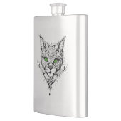 Katze Haustier Natur Illustration Art Tattoo Flachmann (Links)