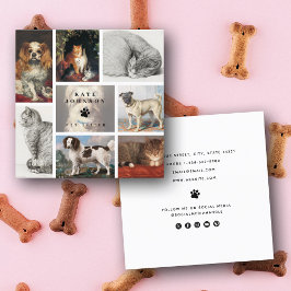 Katze Haustiere 8 Foto Haustier Groomer Wellness-C Quadratische Visitenkarte