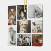 Katze Haustiere 8 Foto Portrait Collage Keepake Keramikornament (Links)