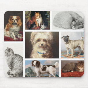 Katze Haustiere 8 Foto Portrait Collage Keepake Mousepad