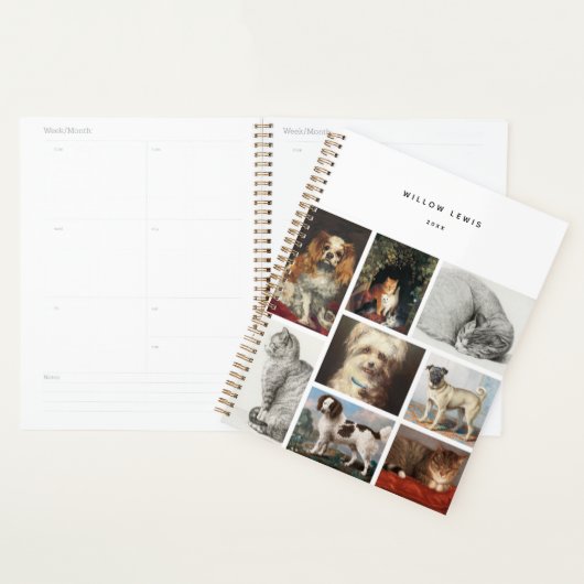 Katze Haustiere 8 Foto Portrait Collage Keepake Planer (Anzeige)